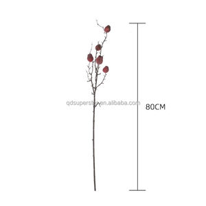 A-122 Super Star - Plantas Artificiales Realistas, Ramo de Amapolas Rojas de Espuma con Bayas para Decoración del Hogar, Navidad, Pascua, Acción de Gracias - Product Image 4