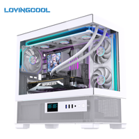 Lovingcool 2026, Oferta, Gabinete Gamer Personalizable con Pantalla de Temperatura, Torre Completa, Compatible con ATX, MATX, ITX, Gabinete para PC con Refrigeración Líquida para CPU