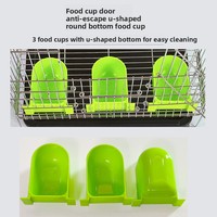 Cage d'élevage pour perroquets en acier inoxydable 304, pliable, anti-évasion, pour perroquets de taille moyenne, pratique, direct usine