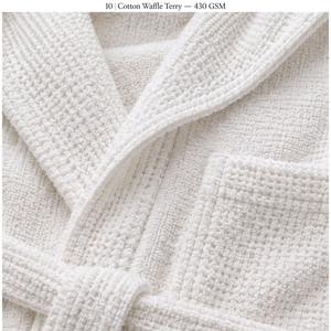 Albornoz con Capucha Blanco para Hombre, Estilo Waffle, para Todas las Temporadas, para Hotel o Spa - Product Image 4