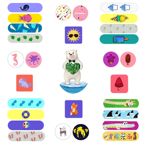 Plester luka perekat bahan PVC & PE cetak kartun kustom bersertifikat <span class=keywords><strong>CE</strong></span> Bandaid produk perawatan luka aman dengan fitur keamanan - Product Image 2