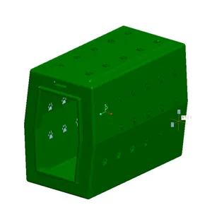 ODM OEM 塑料工厂定制旋转成型 LDPE 旋转成型环保户外用宠物笼坚固大型狗舍 - Product Image 3