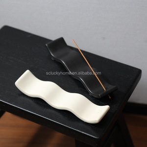 Quemador de Incienso de Cerámica Estilo Simple, Religioso, Tibetano, Cuadrado, Duradero, para Palo Santo, Uso Interior, Creativo - Product Image 1