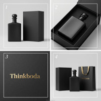 Bouteille de whisky vide avec coffret cadeau magnétique noir, ensemble de 750 ml, solution d'emballage pour spiritueux haut de gamme, coffret Master Elite