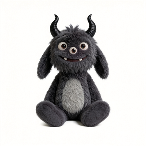 Vente directe d'usine, adorable jouet en peluche diable à trois yeux, monstre cornu personnalisé, animal en peluche pour cadeaux, jouet en peluche personnalisé - Product Image 3