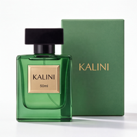 Atomiseur à fine brume en verre vide de 50 ml avec logo personnalisé, emballage de parfum personnalisé, flacon de parfum de luxe avec boîte