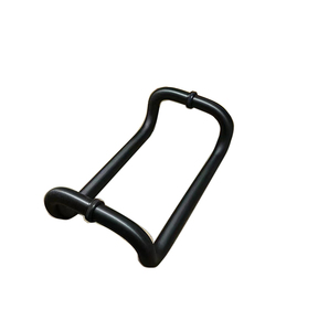 China Guangdong high end shop hotel <strong>door</strong> handle solid aluminum round tube offset glass <strong>door</strong> handle - Product Image 1