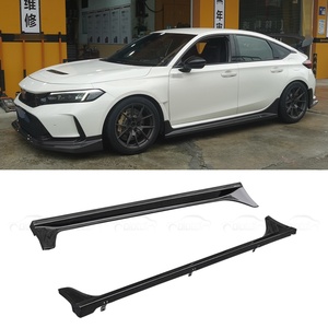 For Honda for Civic 2022-2023 Auto Tuning 11TH FL5 Type R MU Style Side Skirts Extension Lip Chin Spoiler <b>Splitter</b> Carbon Fiber - Product Image 1