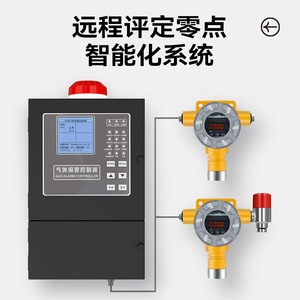 Contrôleur d'alarme gaz Zan An Tan Qi QD6000II 4 zones avec écran LCD, panneau de commande sans fil DC 24V - Product Image 2