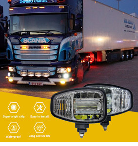 Faro LED <span class=keywords><strong>Angel</strong></span> Eye 100W con Lente Rettangolare 5x7, Luce DRL Quadrata Bianco Caldo; Nuovo Kit di Conversione Incluso - Product Image 5