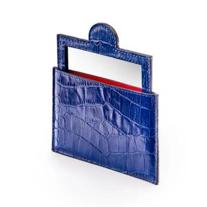 Nhỏ gọn mỏng da cá sấu sang trọng gương <span class=keywords><strong>Pouch</strong></span> biểu tượng tùy chỉnh Ladies <span class=keywords><strong>tab</strong></span> kéo trang điểm trường hợp - Product Image 2