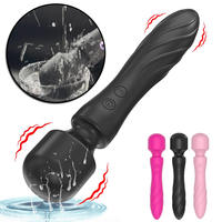 10-Frequenz Dual-Kopf Tragbarer G-Punkt Klitoris-Vibrator Dildo für Frauen USB-Aufladbar IPX5 Wasserdicht Masturbations-AV-Massagegerät