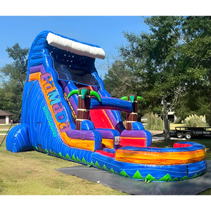 Toboggan Gonflable sur Mesure <span class=keywords><strong>avec</strong></span> <span class=keywords><strong>Piscine</strong></span> Château Gonflable Vague Bleue Toboggan Aquatique Commercial <span class=keywords><strong>avec</strong></span> <span class=keywords><strong>Piscine</strong></span> pour Fête d'Enfants - Product Image 4