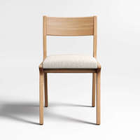 Chaise en bois certifiée FSC restaurant nordique chaise de salle à manger en bois de chêne blanc