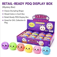 Boîte mystère de squishies en forme de boulette, qualité alimentaire, emballage de présentation prêt à l'emploi, squishies mystères, ornement anti-stress de bureau