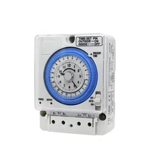 Harga Yang Baik 24 Jam Otomatis Jenis 220 V Analog Mekanis Waktu Mingguan Control Switch TB388 Timer dengan Baterai