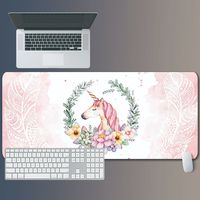 Tapis de souris en caoutchouc personnalisé avec dessin animé, surdimensionné, pour bureau, pour ordinateur portable