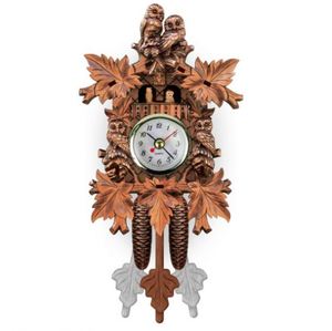 Horloge murale électrique silencieuse à affichage à aiguilles, style antique, design moderne et luxueux, en bois, motif paysager, vente chaude - Product Image 5