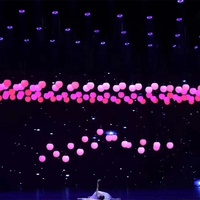 Boule de lumière cinétique LED populaire effet de vague système de lumière de danse cinétique DMX-512 lumières de boule colorées cinétiques