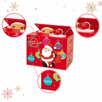 Tirelire électrique de Noël amusante en forme de Père Noël volant, pour enfants, en PVC, avec musique joyeuse, idéale pour les chaussettes de Noël