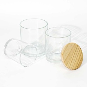 <strong>Wholesale</strong> 10oz 12oz Luxury Empty Glass <strong>Candle</strong> <strong>Jars</strong> With Wooden Lid Customized For <strong>Candle</strong> Making Embossed Printing 4oz Capacity - Product Image 4
