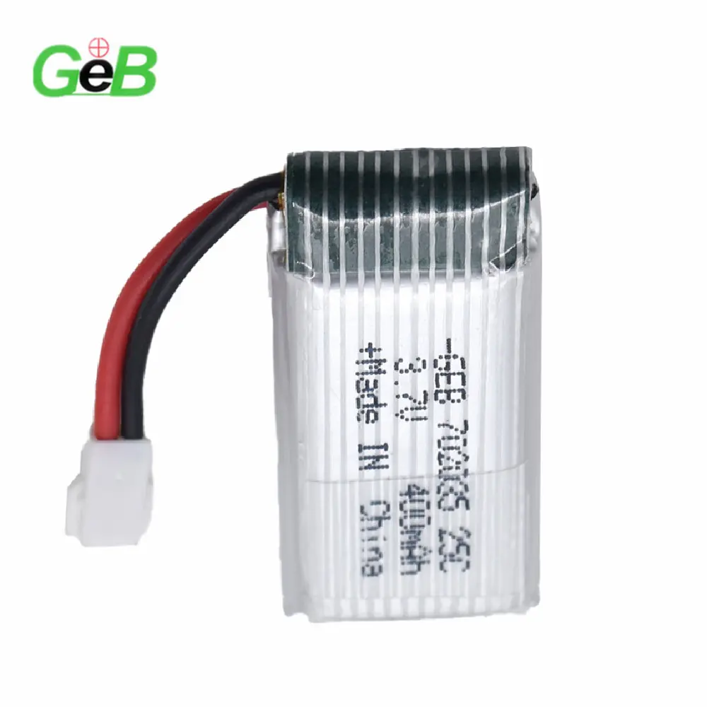 GEB In Stock High rate 25C 400mAh 702035 3.7V RC Drone Helicopter X5A X5A-1 Walkera Plug 30C 40C Li-polymer Rechargeable Battery