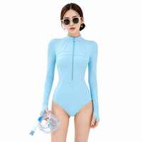 Maillot de bain de surf pour femmes adultes, manches longues, style boxer, protection solaire de qualité professionnelle UPF50+, combinaison une pièce à séchage rapide