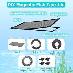 OEM Magnetic <span class=keywords><strong>Aquarium</strong></span> Deckel Deckel DIY <span class=keywords><strong>Aquarium</strong></span> Deckel Anti-Jumping Netz Abdeckung Mesh Terrarium Deckel Einstellbare Größe Fit <span class=keywords><strong>Aquarium</strong></span> <span class=keywords><strong>Hood</strong></span> - Product Image 6