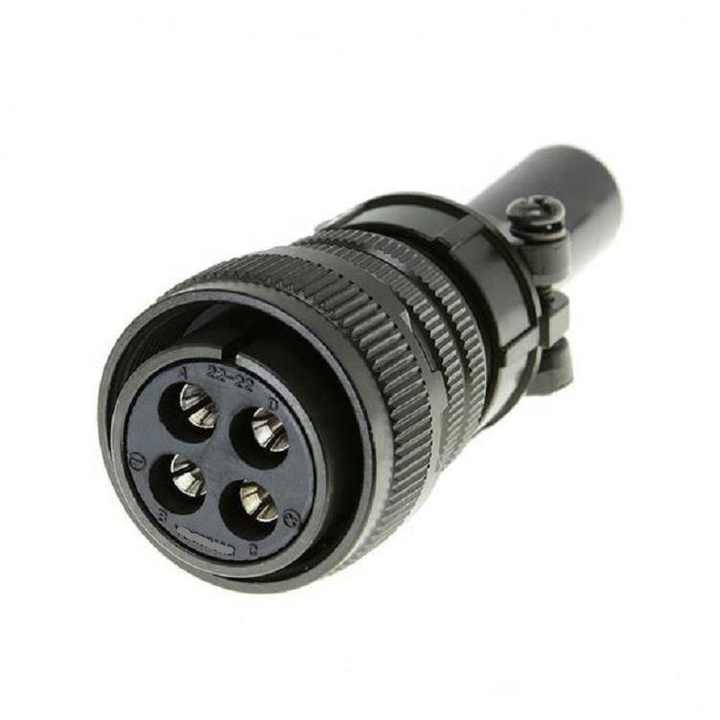 Amphenol 4 Way Wall Mount Connector Receptacle, Socket Contacts 