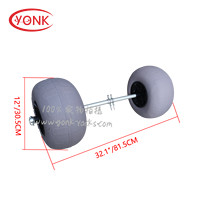 Yonk Balloon Wheels Kayak Dolly et chariots de sable, Big Beach Buggy Pneus gonflables