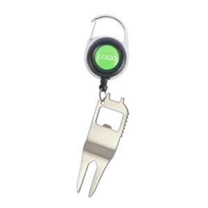 个性化开瓶器高尔夫草皮修理工具节距叉，带拉盘附件 - Product Image 1