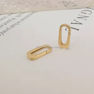 18K 진짜 금 타원형 걸쇠 보석 액세서리 도매 봄 걸쇠 보석 DIY