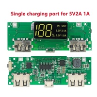 Module de batterie externe à charge rapide 2.4A, carte d'alimentation mobile double USB 2.1A, amplificateur de tension 5V pour batterie lithium 18650