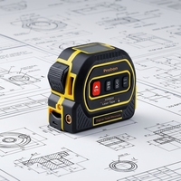 Télémètre laser 3-en-1 de 60 mètres avec ruban magnétique en acier, précision de 1 mm ; Mètre ruban numérique intelligent pour la rénovation de la maison