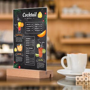 8,5X11 Soporte de mesa A4 A5 A6 Tamaños personalizados Acrílico Soporte de señal en forma de T con base - Product Image 5