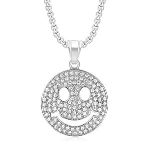Hip Hop Dongguan Stainless Steel Gold Plated Pave Setting for Face Pendant <b>Necklace</b> Model DZ096 Unisex Party Jewelry - Product Image 5