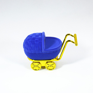 Schöne Kinderwagen Samt Schmucks cha tulle Ehering Geschenk <span class=keywords><strong>box</strong></span> Halter Fall für Ohrringe Halsketten Display Schmuck verpackung <span class=keywords><strong>Box</strong></span> - Product Image 3