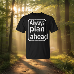 Camiseta Always Plan Ahead, ropa informal negra para hombre - Product Image 3