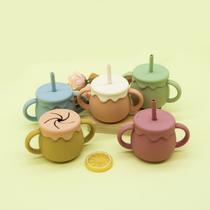 Vaso de Silicona de Grado Alimenticio Personalizado OEM ODM, Libre de BPA, para Bebés, con Asa, para Agua, <span class=keywords><strong>Leche</strong></span>, Snacks, Biberón - Product Image 2