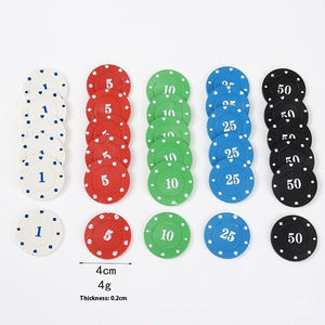 Fichas de Póker ABS 4G al por Mayor, 4cm, Fichas Numéricas Coloridas para Juegos de Mesa Familiares y de Club - Product Image 5