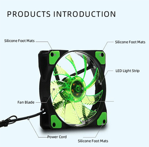 Giá thấp coolmoon chơi game PC trường hợp Cooler Red PC trường hợp người hâm mộ cố định màu d-loại 4pin máy tính làm mát Fan-Cầu Vồng người hâm mộ cho PC - Product Image 5