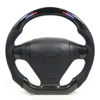 Volant de direction TDD en cuir de luxe avec fibre de carbone, 4 branches, 40 mm, avec LED, pour Veloster - Personnalisable