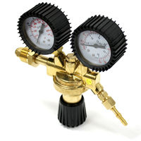 Jauge cylindre de gaz à double soudage en laiton, jauges TIG MIG CO2 jigon, jauge de mélange