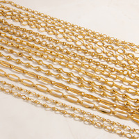 Collar de Cadena de Acero Inoxidable Chapado en Oro de 18K SUMMLY, Estilo Minimalista, Largo y Grueso, para Uso Diario, Regalo de Joyería para Mujer