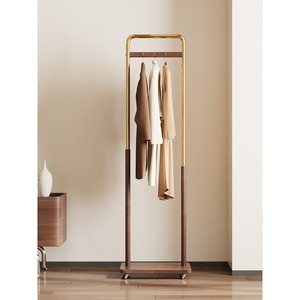 Floor-standing, space-saving solid wood coat <b>rack</b> for the bedroom, perfect for storing <b>clothes</b> next to the bed at night. - Product Image 3