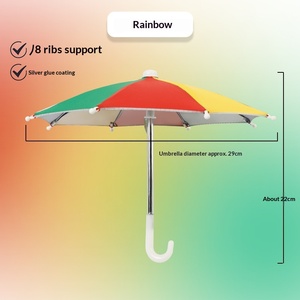 Support de téléphone portable avec parapluie pare-soleil, clip extérieur, anti-pluie, anti-reflet, design minimaliste, 8 baleines, petit parapluie - Product Image 6