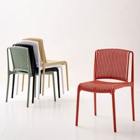 Chaise de salle à manger en plastique de style nordique, respirante et écologique en polypropylène, idéale pour les buffets et comptoirs – Vente en gros
