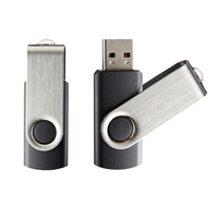 Hadiah Promosi Kustom Murah Logam Putar Warna-warni 2GB 4GB 8GB 16GB 32GB 64GB USB Flash Drive 2.0 Logo Kustom Cetak Pendrive