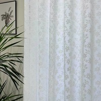 Colección de Cortinas Translúcidas con Jacquard en Relieve 3D Directo de Fábrica, Cortinas de Voile con Diseño Floral de Lujo para Niños, Filtrado de Luz