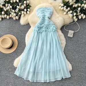 Nieuwe Stijl Dame Licht Geplooide Taille Ruche Avondjurken Prom Jurken Vrouwen - Product Image 3